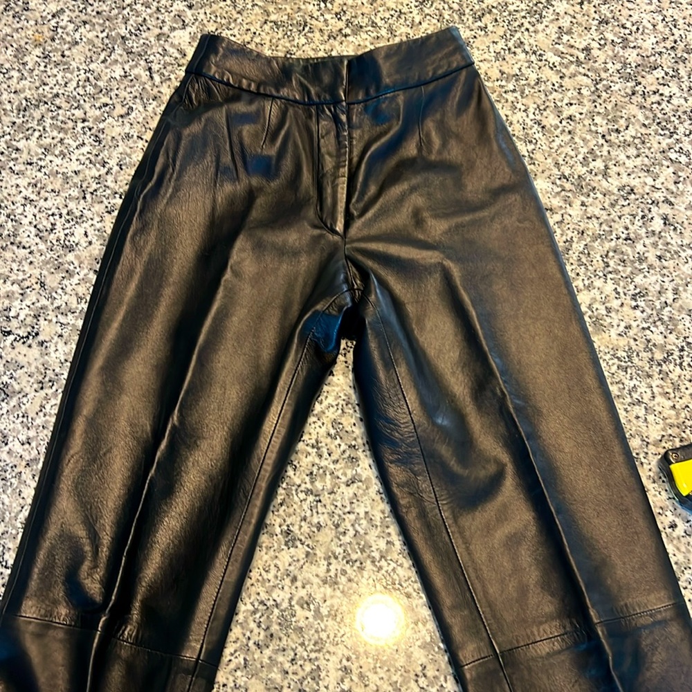Black leather Armani woman’s pants